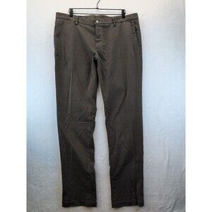 MASON'S New York Regular Fit Flat Front Stretch Cotton Pants Mens Sz 58/42 Brown